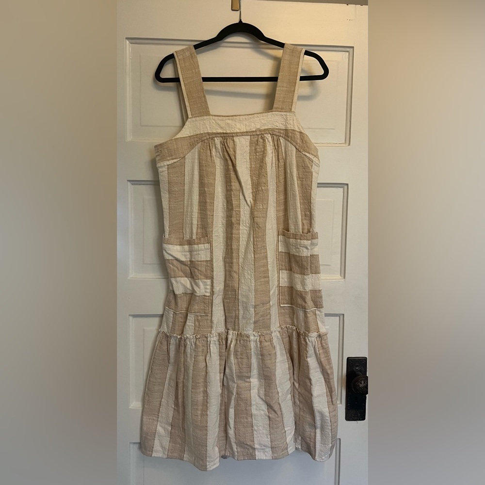 Maeve by Anthropologie Striped Summer Dress Size Medium Petite